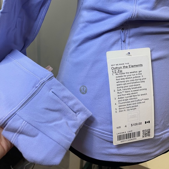BNWT lululemon outrun the elements zip - Picture 2 of 8